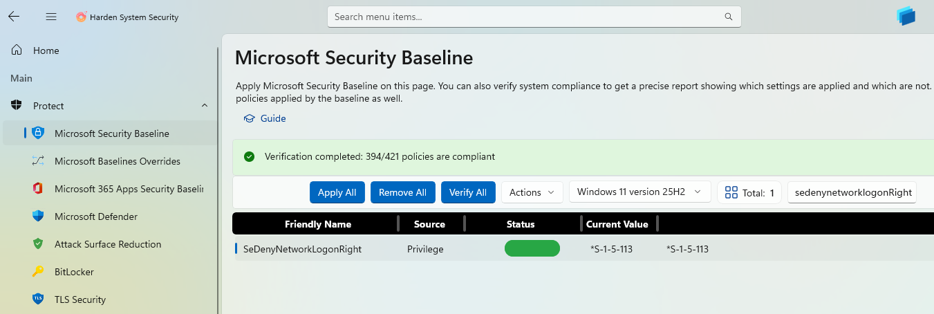 SeDenyNetworkLogonRight policy